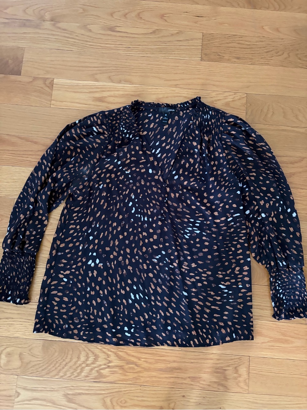 Aqua Animal Print Blouse